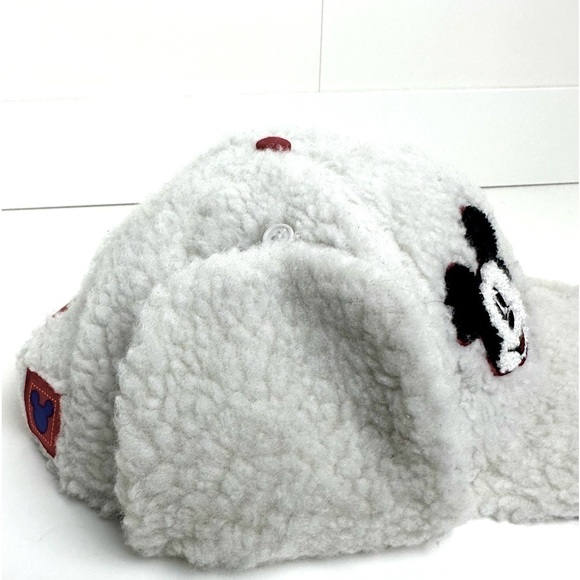 Disney Official Mickey Mouse Ear Flaps Fleece Covered Baseball Hat Snapback Boys - Picture 3 of 9